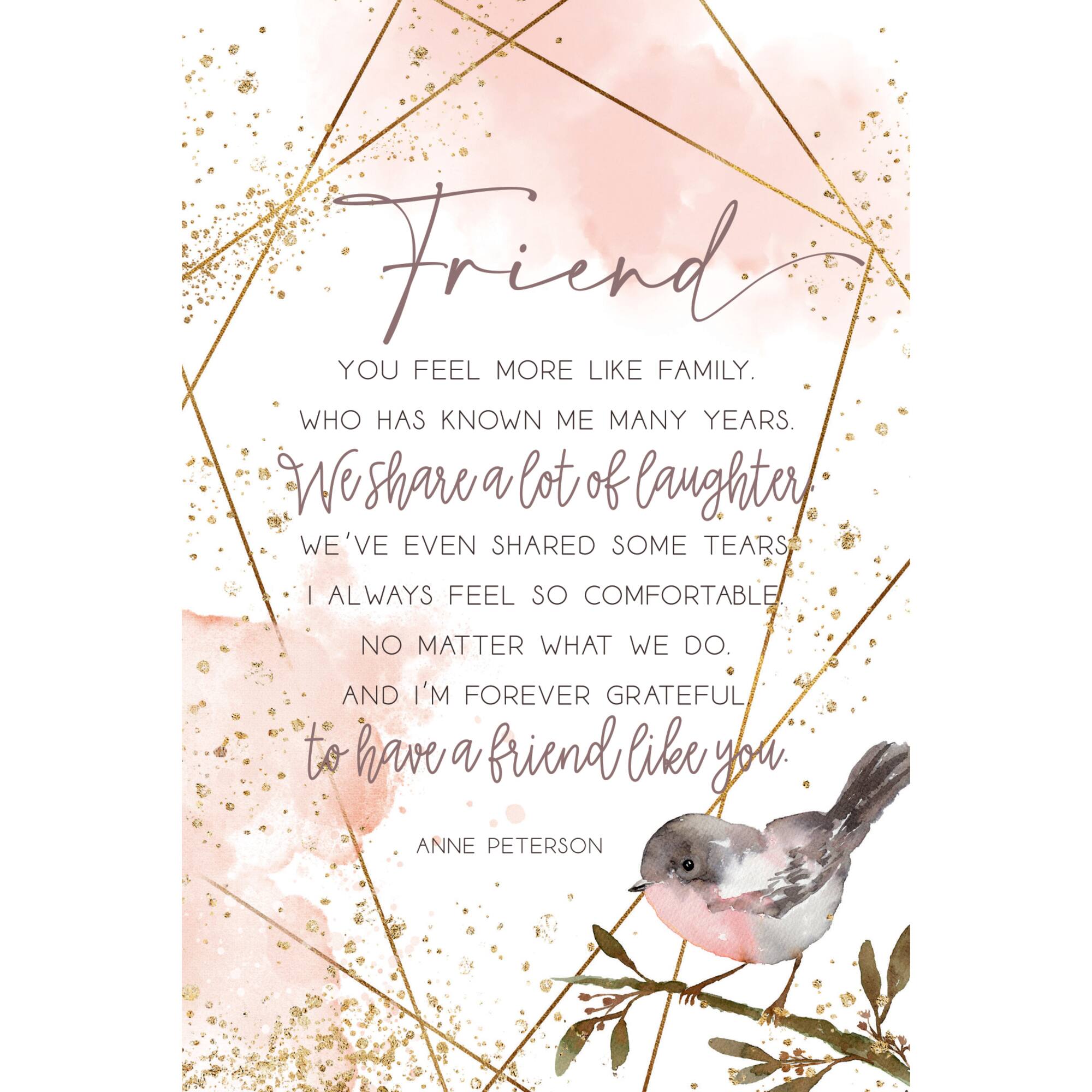 Friend You Feel More Inspirational Wood Plaque
